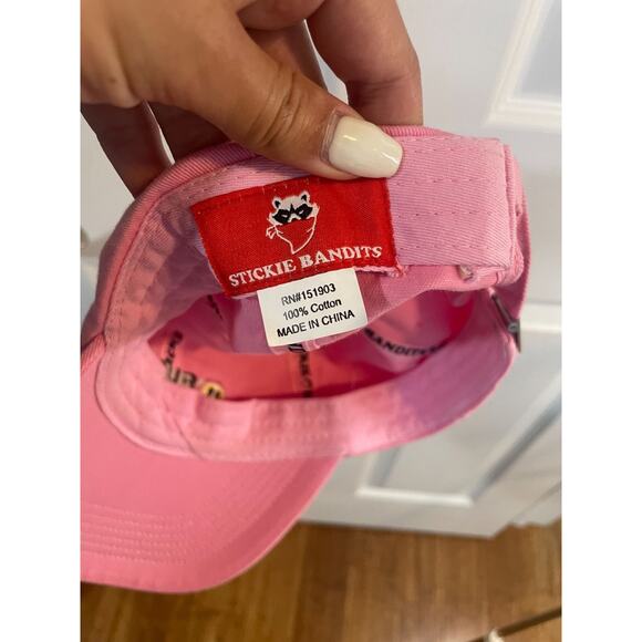 Stickie Bandits Pink Cotton "F Off" Embroidered Baseball Cap - Picture 4 of 4